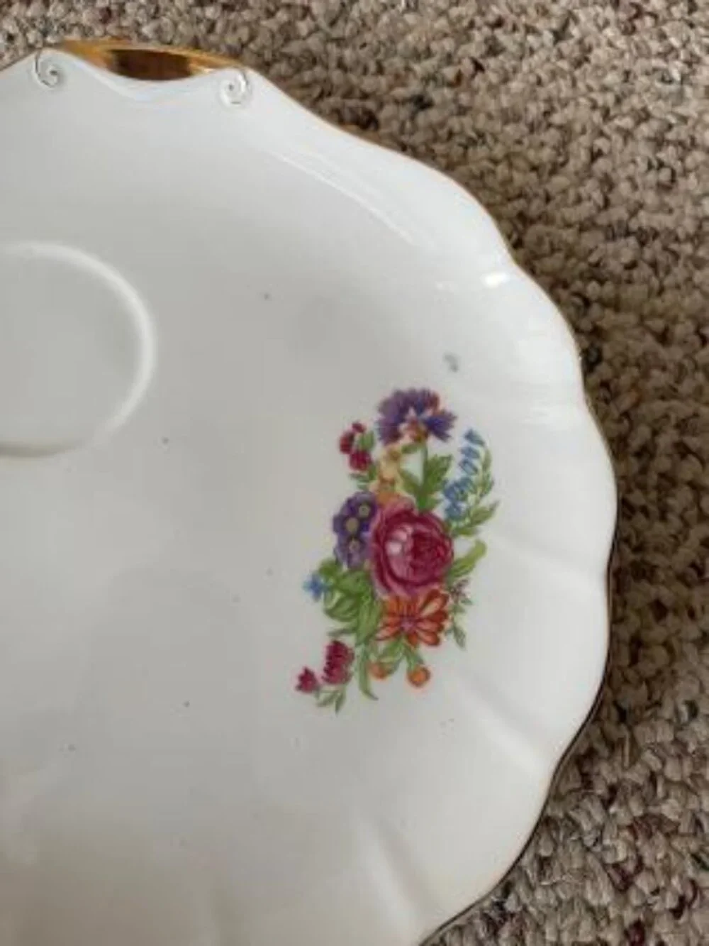 Floral China Snack Set. Japan. Nasco Del Coronado